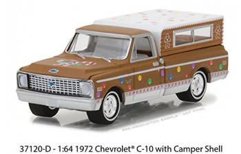 CHEVROLET C10 with Camper Shell 1972 Brown / White