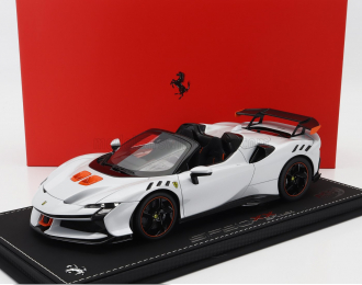 FERRARI Sf90 Xx Stradale Spider (2024) - Con Vetrina - With Showcase, Bianco Artico - White Met Orange