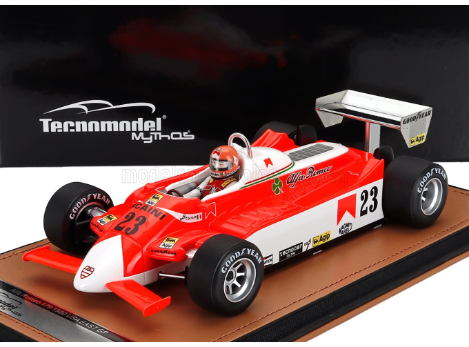 ALFA ROMEO F1 179 №23 East Usa Gp Bruno Giacomelli (with Pilot Figure) (1980) , White Red