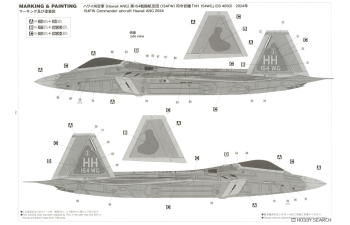 Сборная модель LOCKHEED MARTIN F-22a Raptor Airplane Military 1990