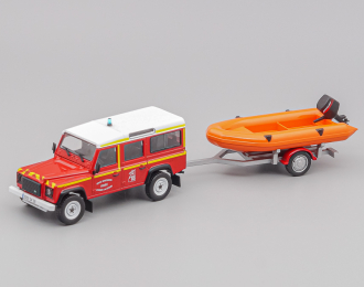 LAND ROVER DEFENDER 130 Fire Engine with Motorboat 1986, Vehicules Legers Sapeurs-Pompiers 12