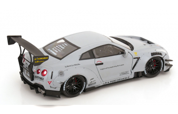 NISSAN GT-R (R35) LBWK Body Kit 2 0 with Kato San figurine (2024), matt-grey