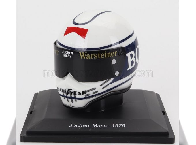 HELMET F1 Casco - Arrows A1b N30 Season (1979) Jochen Mass, White Blue