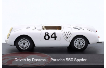 PORSCHE 550 Spyder №84 75 Years Porsche - Driven by Dreams Umberto Maglioli, white