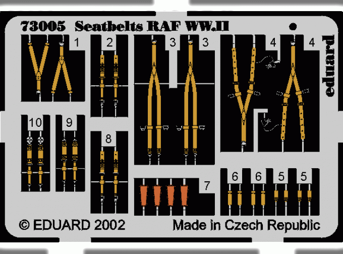 Цветное фототравление Seatbelts Raf WWII