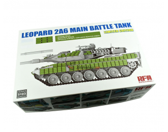 Сборная модель Основной боевой танк Leopard 2A6 с рабочими траками и комплексом динамической защиты Контакт-1 Limited Edition