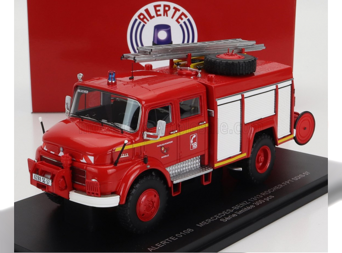 MERCEDES-BENZ Lp911 1113 Tanker Truck Rocher Fpt Sdis 57 Sapeurs Pompiers Moselle (1975), Red Silver