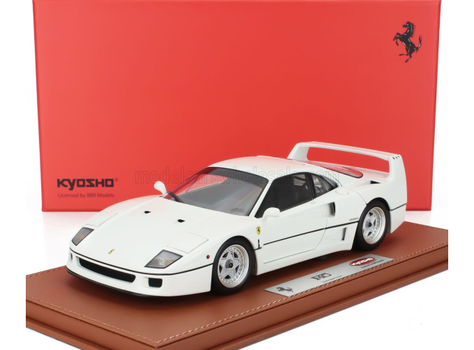 FERRARI F40 (1987) - Con Vetrina - With Showcase, Bianco Avus - White
