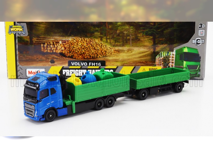 VOLVO Fh16 Xl 750 Truck With Grue (2021), Blue Green