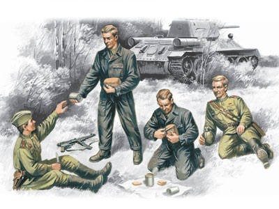 Сборная модель Советский танковый экипаж, 1943-1945