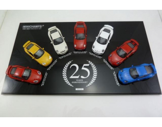 Набор из семь моделей PORSCHE 911 GT3 25-я годовщина