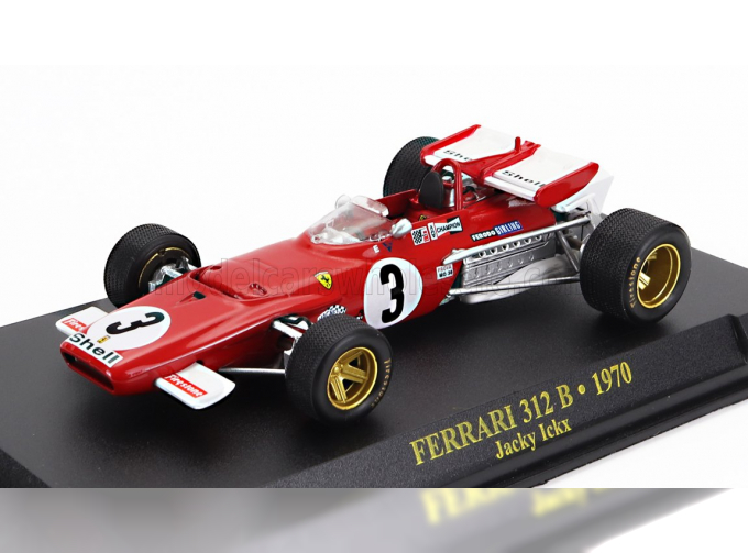 FERRARI F1 312b #3 Season 1970 Jacky Ickx, Red White