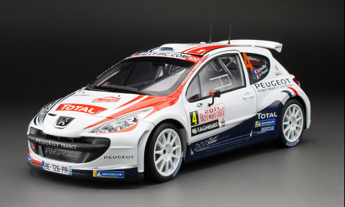 PEUGEOT 207 S2000 №4 Winner Rally Montecarlo (2011) Bryan Bouffier - Xavier Panseri, White Red