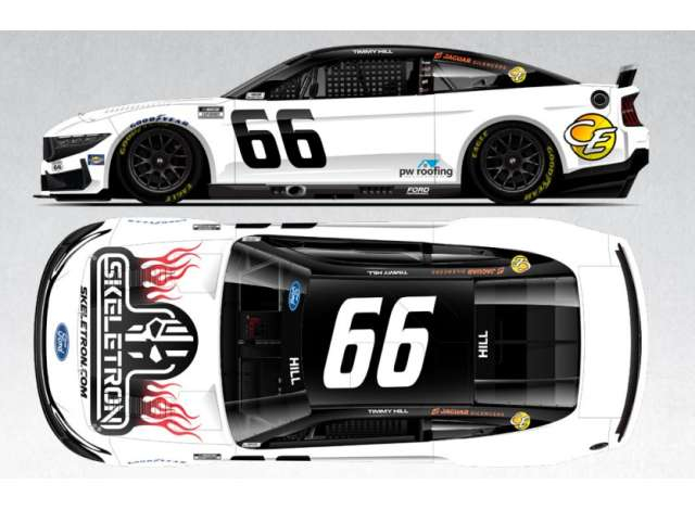 Ford Mustang #66 Timmy Hill *Skeletron*, white/black 2025