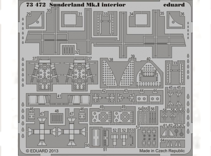 Фототравление для Sunderland Mk.I interior S.A.