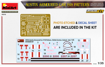 Сборная модель Бронеавтомобиль AUSTIN обр. 1918 г. с интерьером. Ирландия 1919-21 гг.