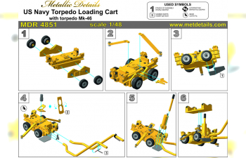 Сборная модель Погрузочная тележка УСН с торпедой Мк-46