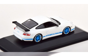 PORSCHE 911 (996) GT3 RS (2002), white blue