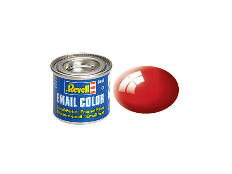 Краска алкидная Огненно-красный (RAL 3000), глянцевая, 14 мл