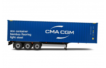 Полуприцеп с контейнером (2024), синий