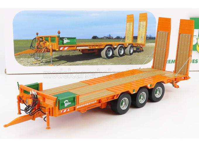 Прицеп для грузовика, оранжевый/зеленый