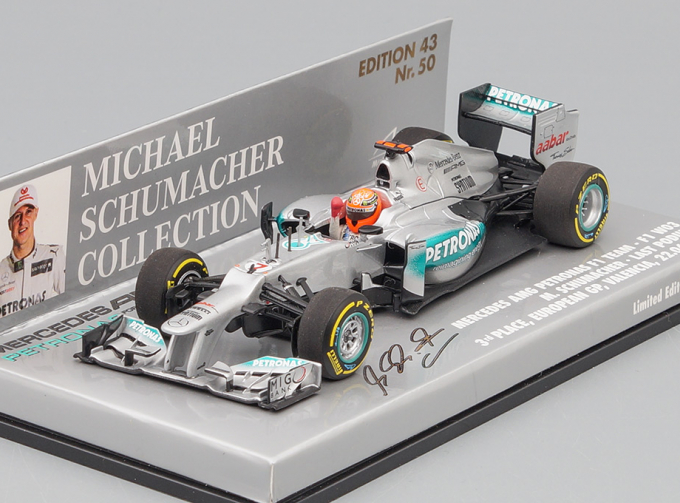 MERCEDES-BENZ AMG Petronas F1 Team - F1 W03 M. Schumacher - Last Podium 3rd Place European GP Valencia 22.06 (2012), silver / black