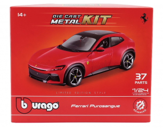 Сборная модель FERRARI Purosangue Suv (2022) 36 Pcs, Red Black