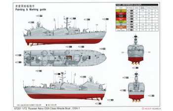 Сборная модель Ракетный катер класса "ОСА" ВМФ России, "ОСА-1"