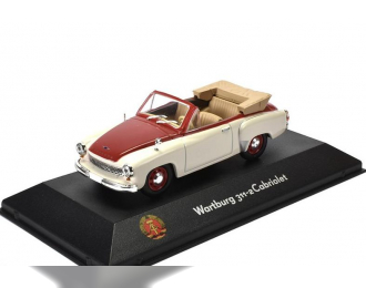 WARTBURG 311-2 Cabriolet (1958), dark red/white