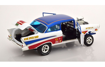 CHEVROLET Bel Air Gasser (1957), white/rot/blue