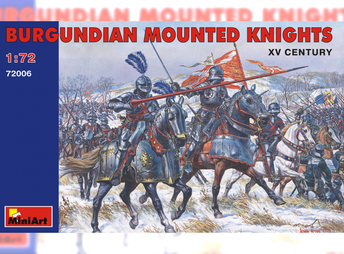 Сборная модель Фигуры BURGUNDIAN MOUNTED KNIGHTS XV CENTURY