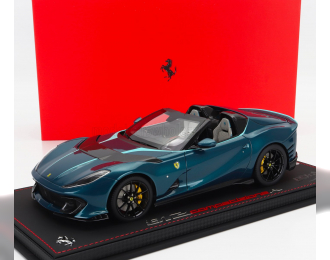 FERRARI 812 Competizione A Spider (2022) - Con Vetrina - With Showcase, Blu Capri - Blue Green Met