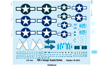 Сборная модель Самолет TBM-3 Avenger Torpedo Bomber