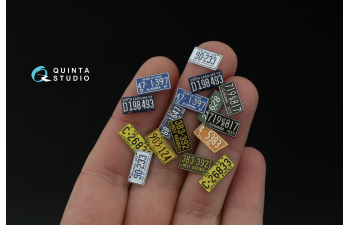 3D Декаль Автомобильные номера США, юго-восточные штаты, 1950-1960 (для всех моделей) (на метал. основании) ч1