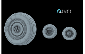 Комплект колес Су-30СМ с нагруженными шинами (Звезда)