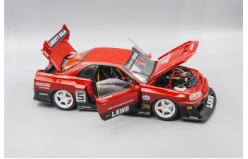 NISSAN Skyline GT-R Liberty Walk, красный, 27 см.