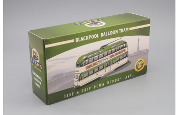 трамвай Blackpool Balloon Tram 1960 Green/Beige