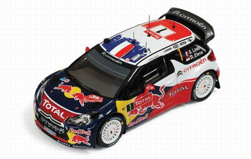 CITROEN DS3 WRC 1 Winner Rally Monte-Carlo (S.LOEB - D.ELENA) 2012, red