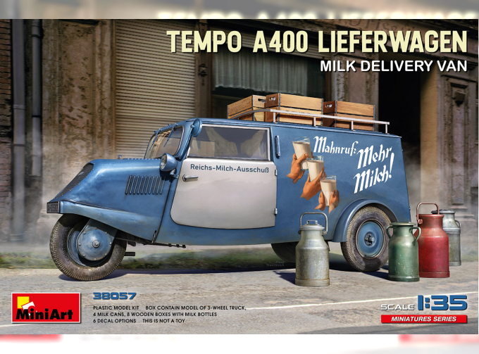 Сборная модель TEMPO A400 Lieferwagen 3-wheels Milk Delivery Van 1962