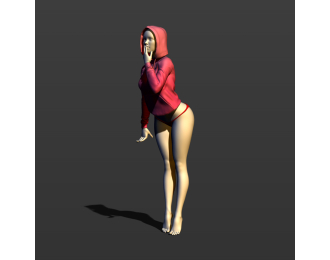 Фигура Испуганная в толстовке, окрашенная