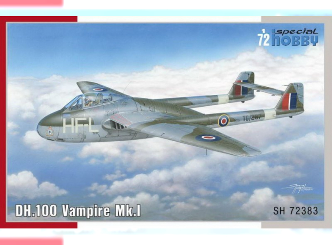 Сборная модель DH.100 Vampire Mk.I 'RAF, RAAF and Armee de l'Air'