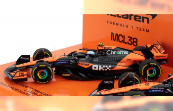 McLAREN Set 2x F1 Mcl38 Team Mclaren №81 Winner Hungarian Gp (2024) Oscar Piastri + №4 2nd Hungarian Gp (2024) Lando Norris, Orange Black