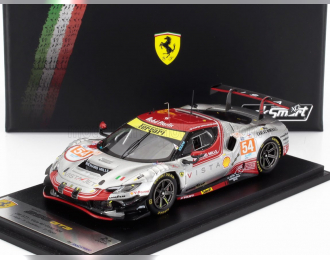 FERRARI 296 Gt3 3.0l Turbo V6 Team Vista Af Corse №54 24h Le Mans (2024) Davide Rigon - Francesco Castellacci - Thomas Flohr, Silver Red