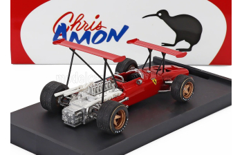 FERRARI F1 312 Doppio Alettone Prove Practice Modena Italy (1969) Chris Amon, Red