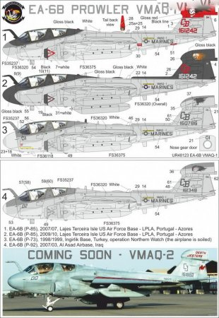 Декаль для EA-6B Prowler VMAQ-1