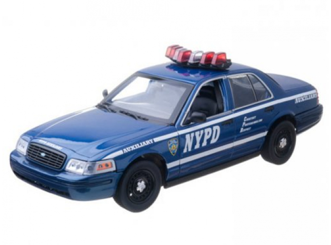 FORD Crown Victoria Police Interceptor NYPD Auxiliary Interceptor (Lights and Sound), blue