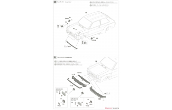 Сборная модель TOYOTA Kp61 Starlet Team Asano Racing Service N 18 Grand Cup Race Champion 1982