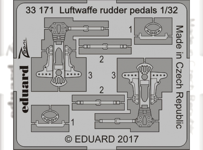 Фототравление Luftwaffe рулевые педали