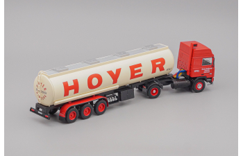 VOLVO F12 Citerne HOYER, red / beige