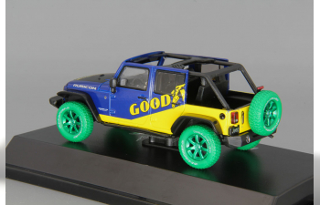 JEEP Wrangler 4х4 Unlimited "Goodyear" 5-dr Hard Top (2016), blue (зеленые колеса!)